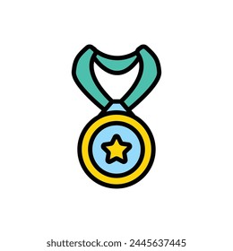 Swim Medal Icon Vector Illustration