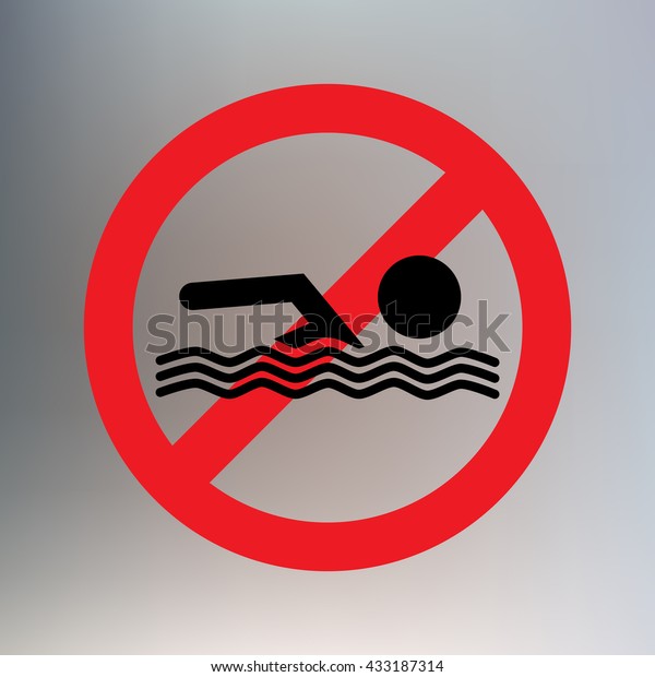 Swim Not Allowed Sign Vector Stock Vector (Royalty Free) 433187314 ...