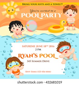 Swim party invitation