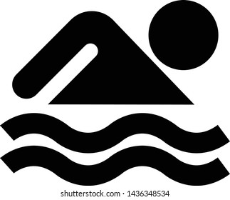 Swim pictogram icon - Vector 
