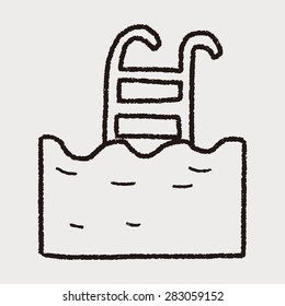 swim pool doodle
