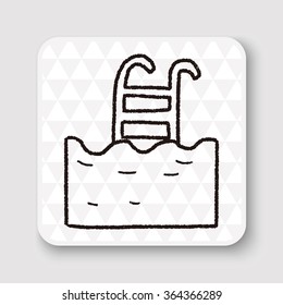 swim pool doodle