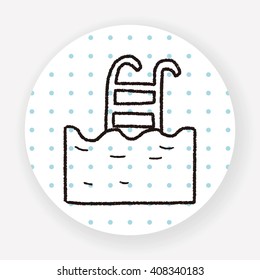 swim pool doodle