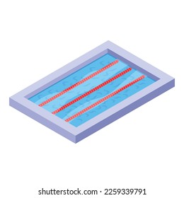 Swim pool icon isometric vector. Water park. Vacation play