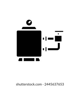 Mit Schwimmpumpe gefüllte Symbol-Vektorillustration