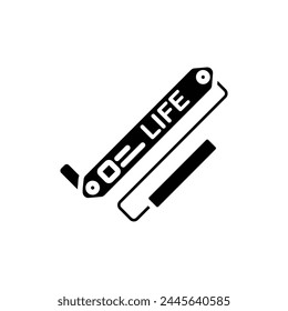 Swim Rescue Tube Filled Icon Vector Illustration