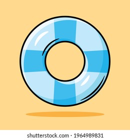 Willkommen im Sommer Vergessen Sie nicht, einen Schwimm-Ring zu nehmen.