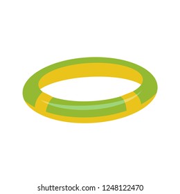 Swim ring. Swim ring icon. Inflatable rubber toy. Vector illustration. EPS 10.