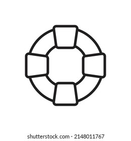Swim Ring Outline Icon Vektorgrafik