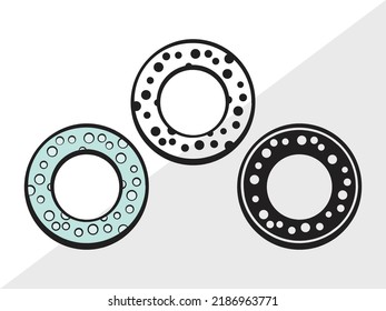 Swim Ring SVG Printable Vector Illustration