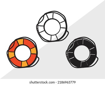 Swim Ring SVG Printable Vector Illustration