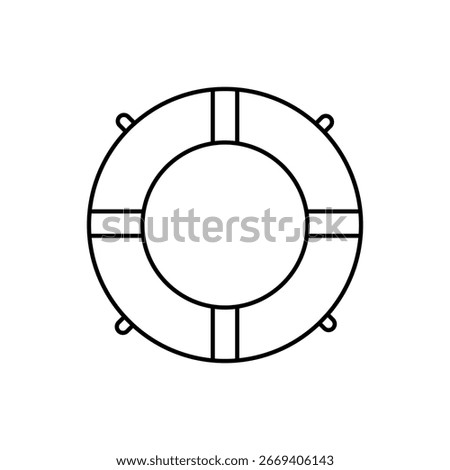 Swim ring vector icon. inflatable ring illustration sign. float symbol. inner tube logo.