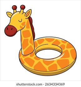 Swim ring vector illustration. Colorful flotation device ideal for summer, beach, and pool safety designs.