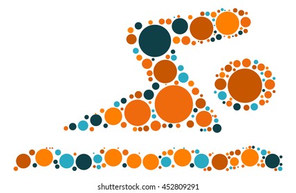 swim shape vector design by color point