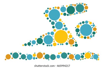 swim shape vector design by color point