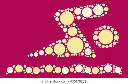 swim shape vector design by color point