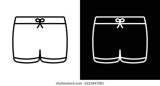 Swim shorts icon concept stroke on white background