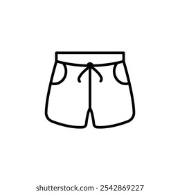 Swim shorts icon. filled and line stroke icons