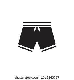 Swim shorts icon Isolated flat vector in outline