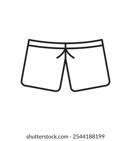 Icono de pantalones cortos de natación. icono de Vector aislado.