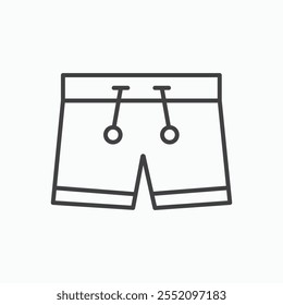 Icono de pantalones cortos de natación. Icono de Vector de estilo de línea.