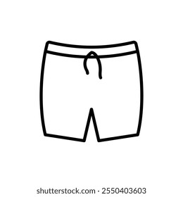 Ícone de shorts de natação logotipo linear isolado