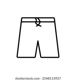 Swim shorts icon Outline set in black and white color