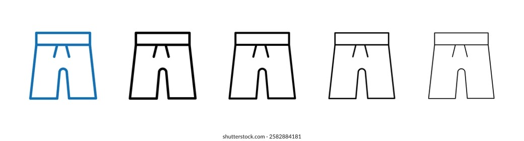 Swim shorts icon Outline vector logo for web ui