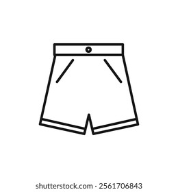 Swim shorts icon Simple thin line flat symbol