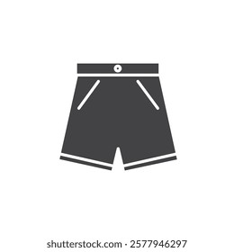 Swim shorts icon Simple thin line flat symbol