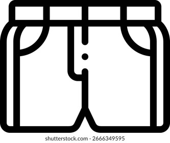 swim shorts icon. Thin Linear Style Design Isolated On White Background