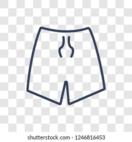 swim shorts icon. Trendy linear swim shorts logo concept on transparent background from Clothes collection