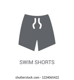 swim shorts icon. Trendy swim shorts logo concept on white background from Clothes collection. Suitable for use on web apps, mobile apps and print media.