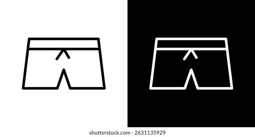 Colección de Vector de icono de pantalones cortos de natación. ilustración de signo de Vector