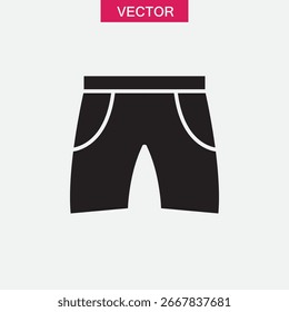 Swim shorts icon vector flat black simple illustration for web and app..eps