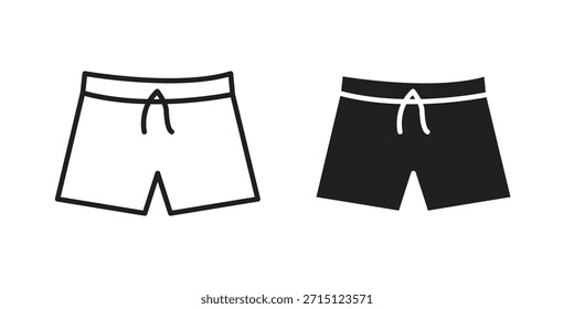 Icono de pantalones cortos de baño en Vector. Logotipo