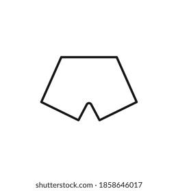 Swim shorts outline vector icon. Thin line black swim shorts icon, flat vector simple element illustration from editable clothes.