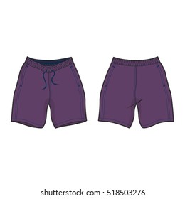 Swim Shorts Vector Template