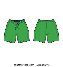 Swim Shorts Vector Template