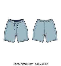 Swim Shorts Vector Template