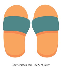 Swim slippers icon cartoon vector. Child pool. Summer water