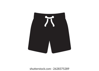 Swim sort vector silhouette isolated in white background