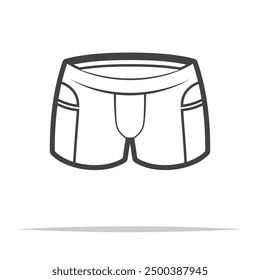 Swim sport pants icon transparent vector isolated