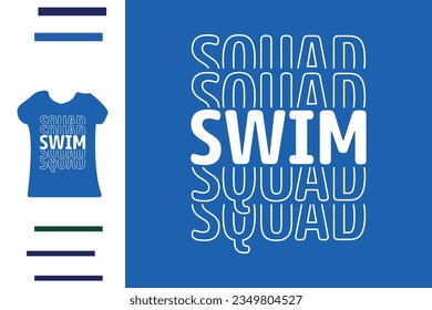 Swim squad t shirt design