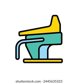 Swim Starting Block Icon Vector Illustration