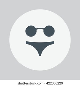 Swim suit icon. Vector illustration isolated background