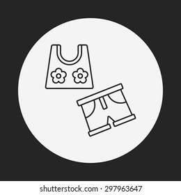 swim suit line icon