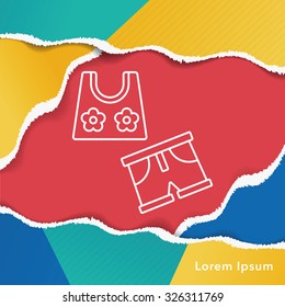 swim suit line icon