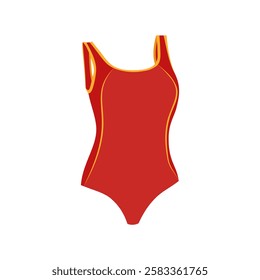 Swim Suit, Summer Flat Vector Illustration. Isolated