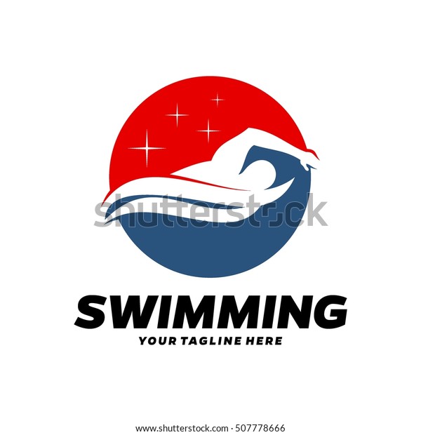 水泳 水泳クラブ スイマーロゴデザインテンプレート のベクター画像素材 ロイヤリティフリー